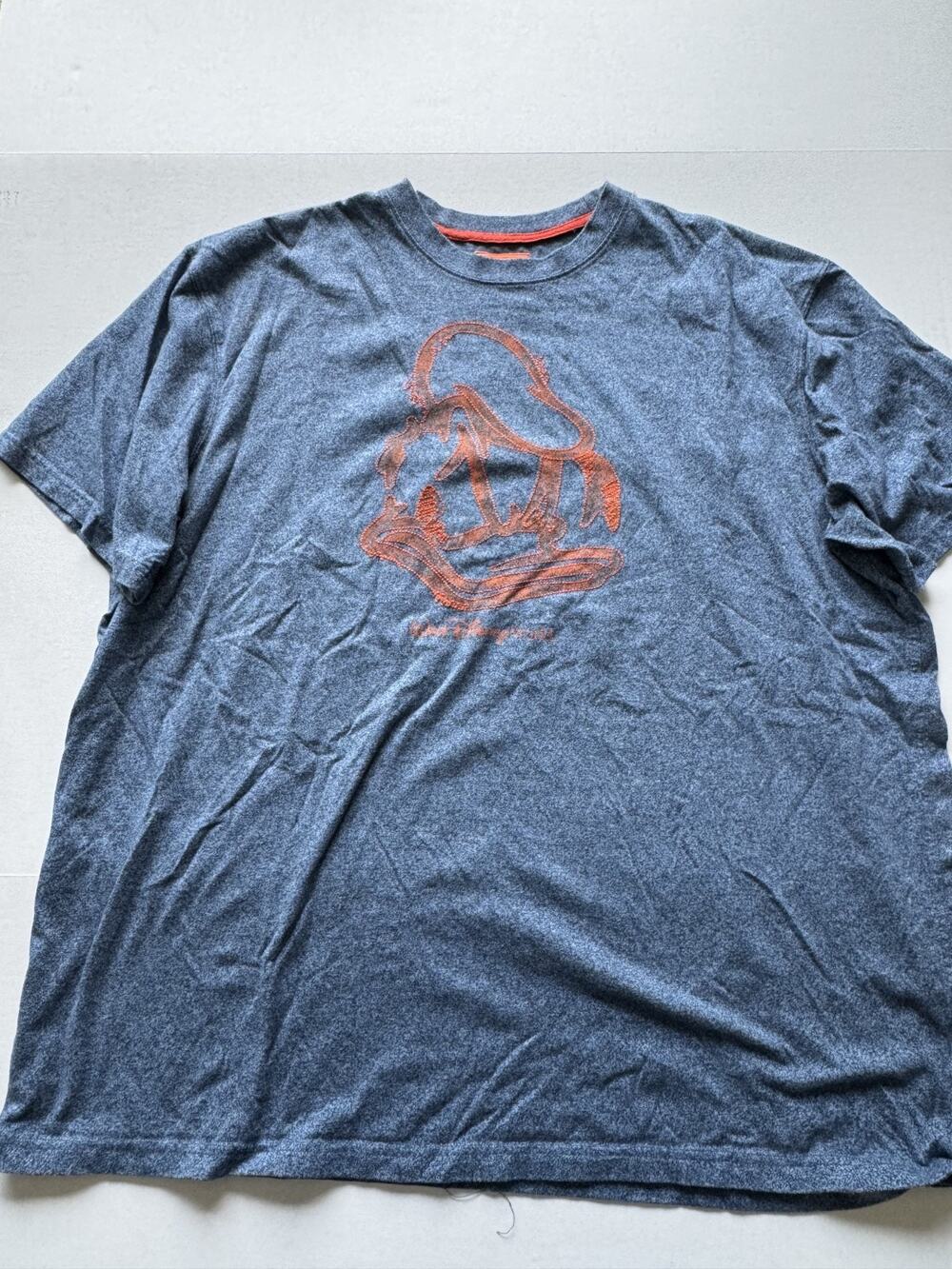 Men's Disney Donald Duck Shirt Size XXL Heather Blue and Orange
